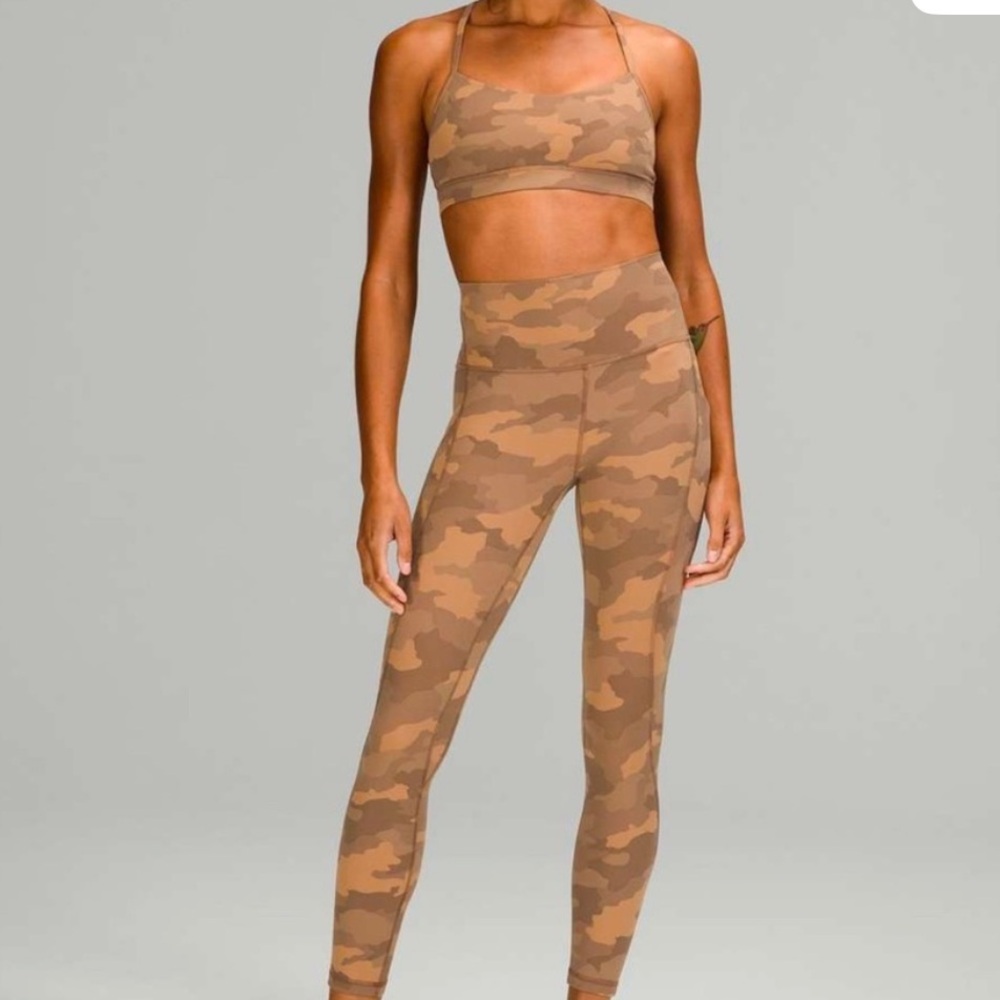 LULULEMON CAMO ALIGN HR LEGGINGS SZ 4 LW5DMTS 25” INSEAM